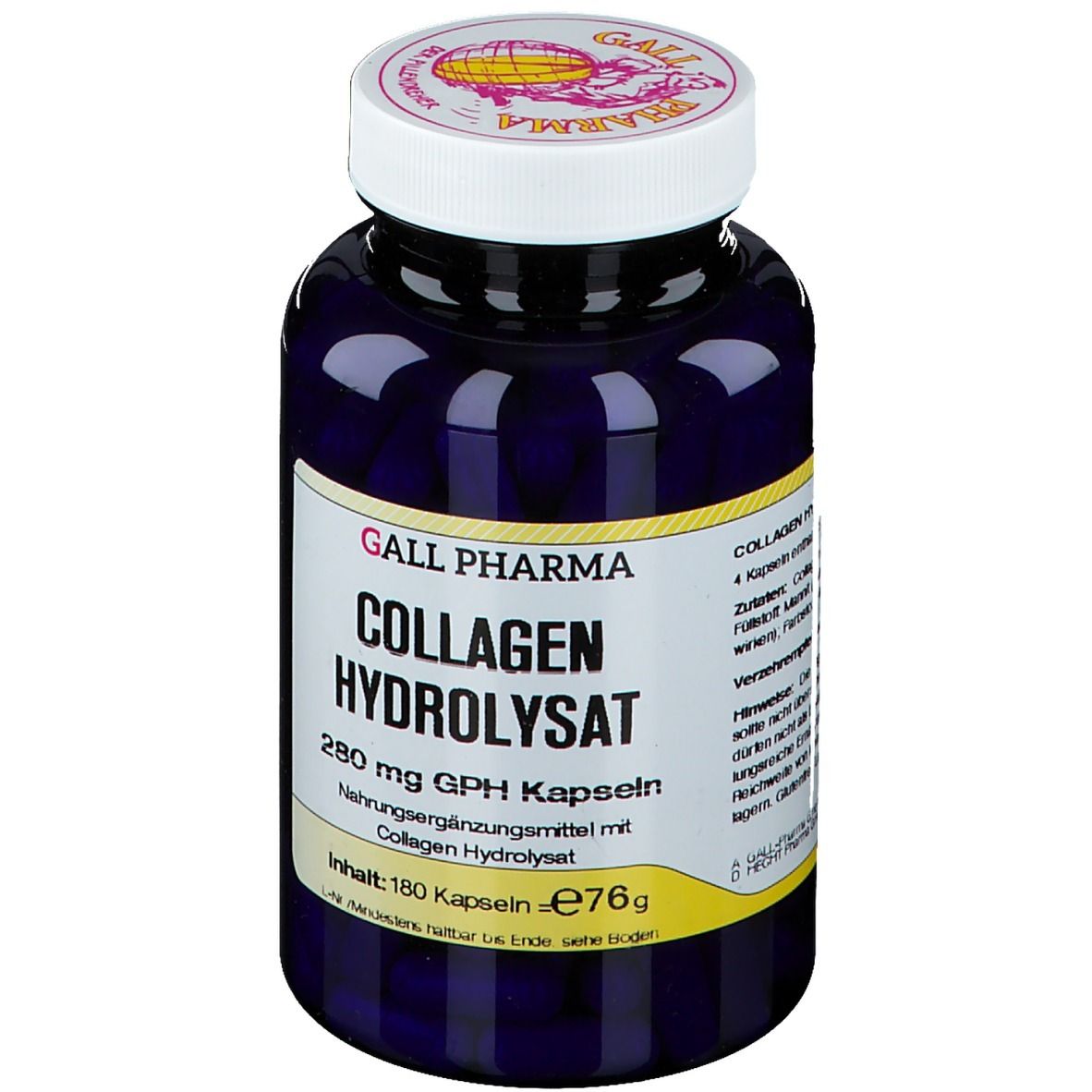 Collagen Hydrolysat 280 mg GPH Kapseln 180 St