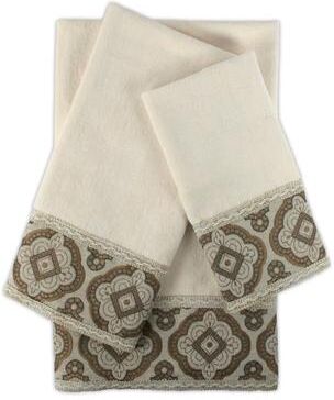 Sherry Kline Merrill Ecru 3-piece Embellished Towel Set