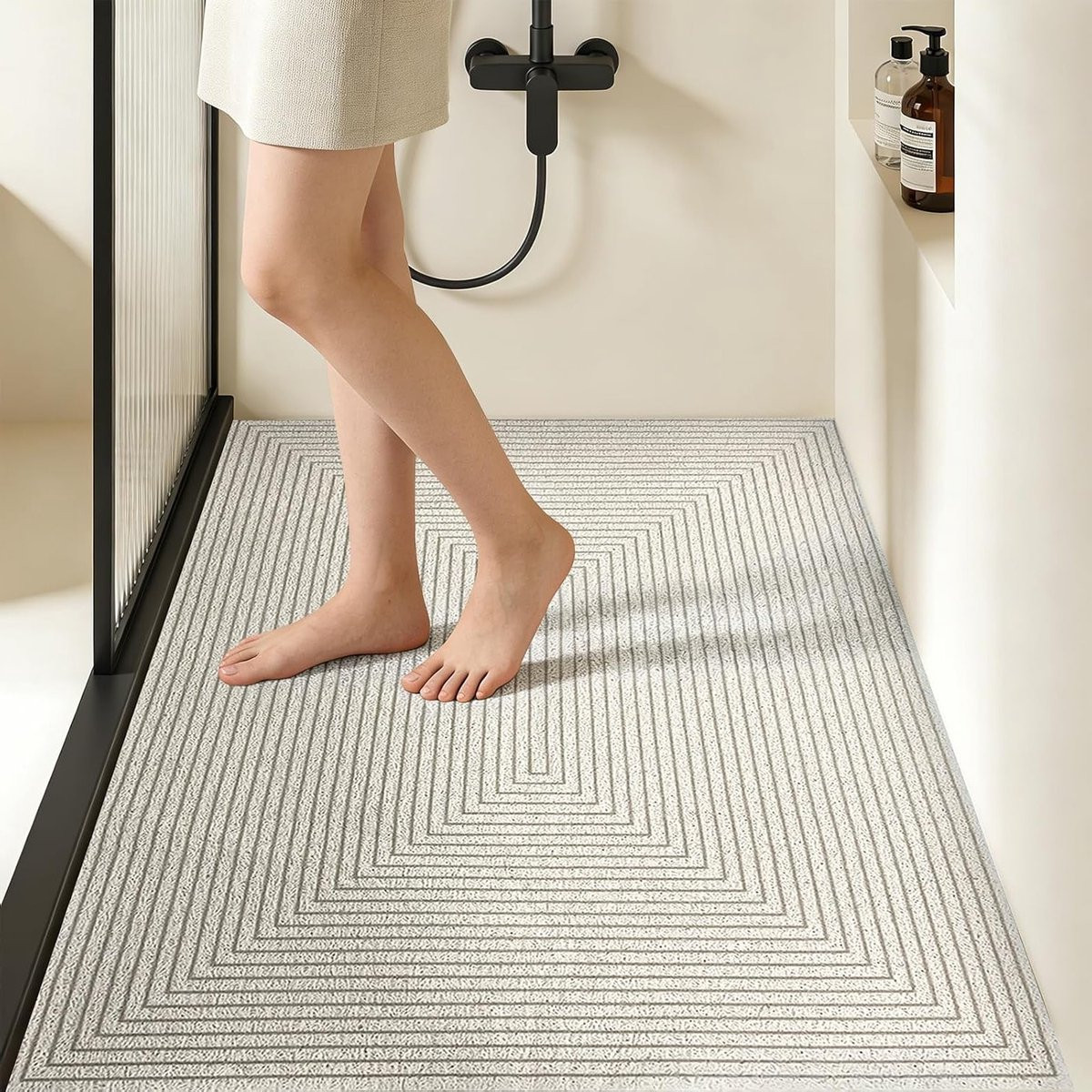 Antislip douchemat van PVC voor badkamer en keuken, sneldrogend en comfortabel, 60 x 90 cm