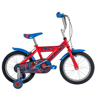 Kinderfahrrad HUFFY "Huffy Marvel Spider-Man 16-Zoll-Fahrrad", rot, Fahrräder, Kinder, 16 Zoll (40,64cm) hinten: 16 Zoll (40,64cm)