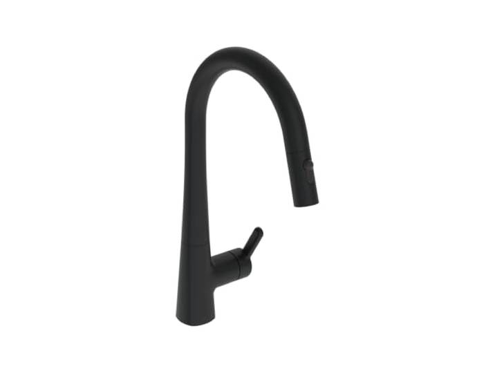 Hansa Spültisch-Einhebelmischer HANSADESIGNO Style seitenbedient, 2strg, A 231mm, matt-sw