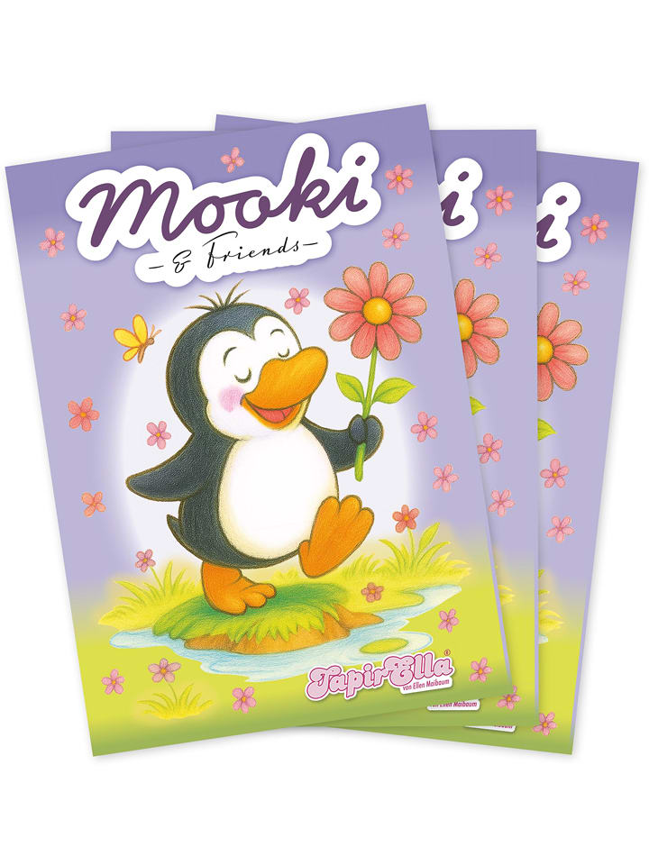 Lutz Mauder 3er-Set: Notizblöckchen "Mooki & Friends" - ab 3 Jahren - onesize
