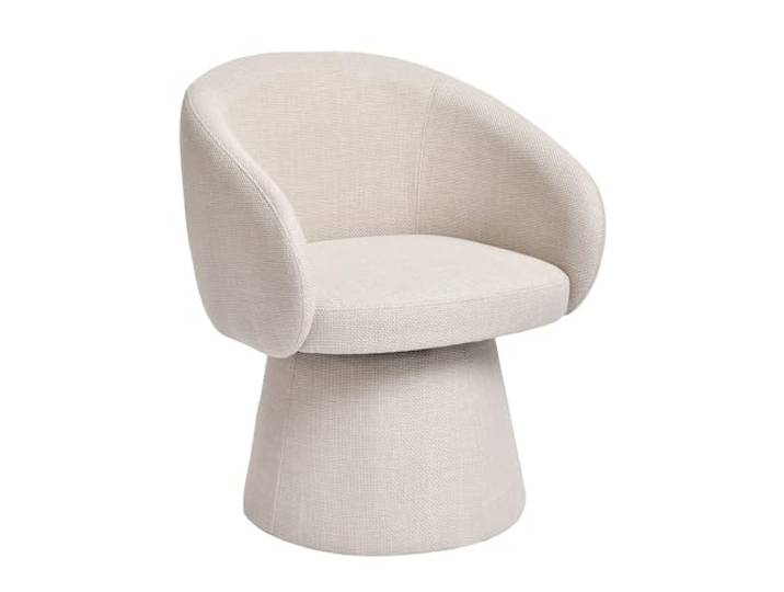 Duhome Esszimmerstuhl aus Leinen Loungesessel Schminktischstuhl Modern, Gepolstert, 360 Grad Drehbar, Kegeldesign, für Esszimmer Wohnzimmer Büro