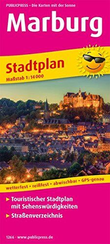 Marburg: Touristischer Stadtplan mit Sehenswürdigkeiten und Straßenverzeichnis. 1:14000 (Stadtplan / SP) - Preis vom 13.10.2026 11:25:28 h