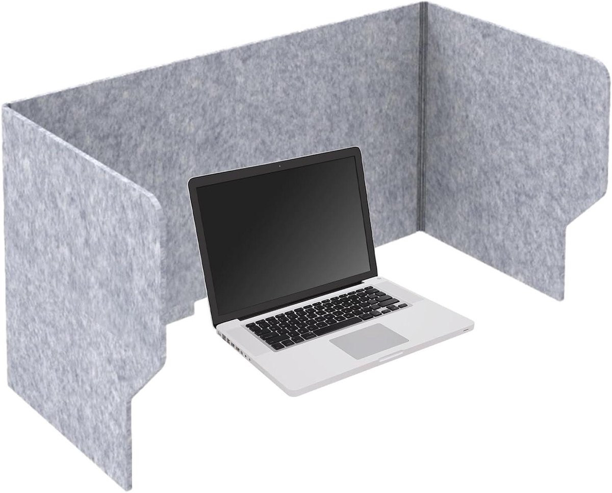 Opvouwbare privacy schermen voor bureauverdeling - Grijs