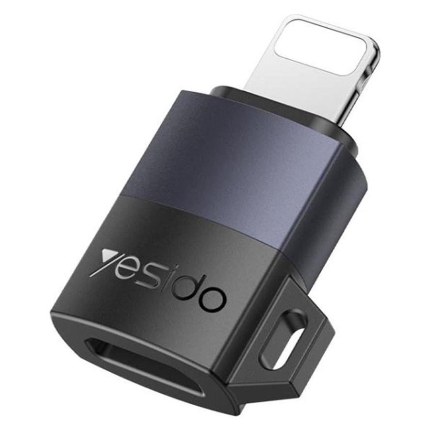 Yesido - OTG Adapter (GS30) - Micro-USB to Lightning, 480Mpb/s, Aluminum Alloy, 12W - Grey (Lightning, Micro USB) (60993533)