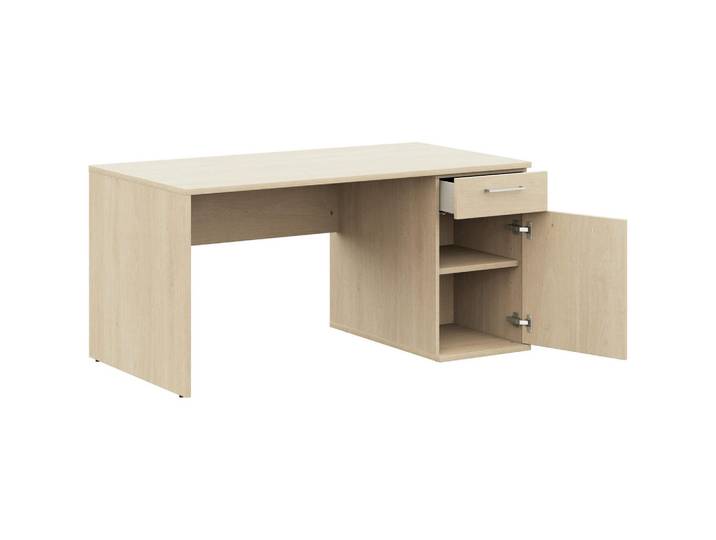 Cantus Jugendschreibtisch, Eiche, 1 Schublade(n) Schubladen, Wange, 150x72x70 cm, Made in Germany, in verschiedenen Holz-Dekoren erhältlich, Arbeitszimmer, Schreibtische, Jugendschreibtisch & Kinderschreibtisch