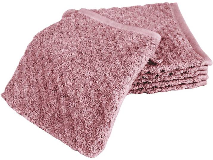 Waschlappen OTTO HOME Corrin, 6 Premium Waschlappen, 500 gr/m², 16x22cm , grün (altrosa), B:16cm L:22cm, Frottier, Waschlappen, Waschlappen, 100% Baumwolle, mit Struktur, weich, 5 Jahre Garantie