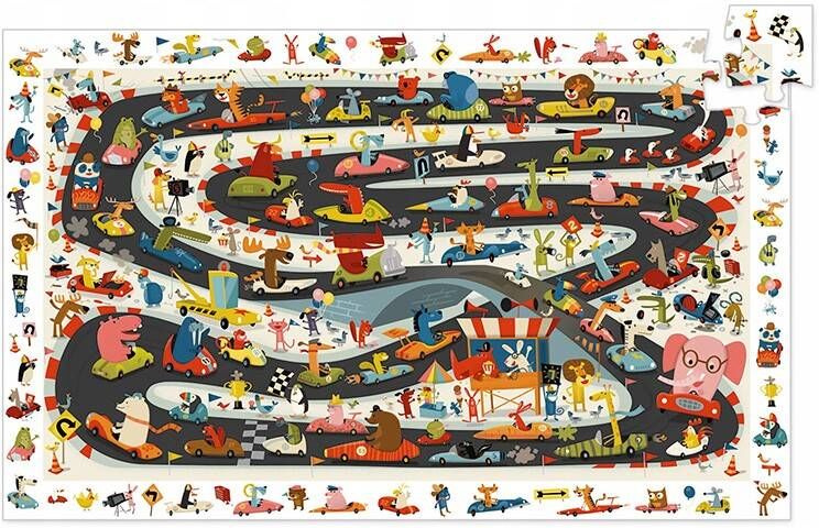 Puzzle d'observation Rallye automobile 54 pcs - Djeco