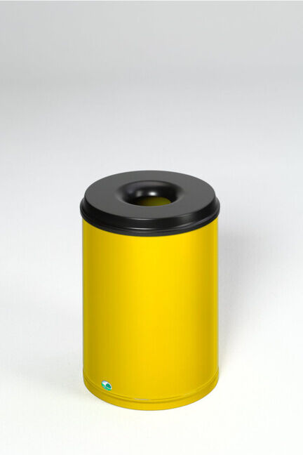 VAR Poubelle ignifuge tête extinctrice jaune 50 l (3167)