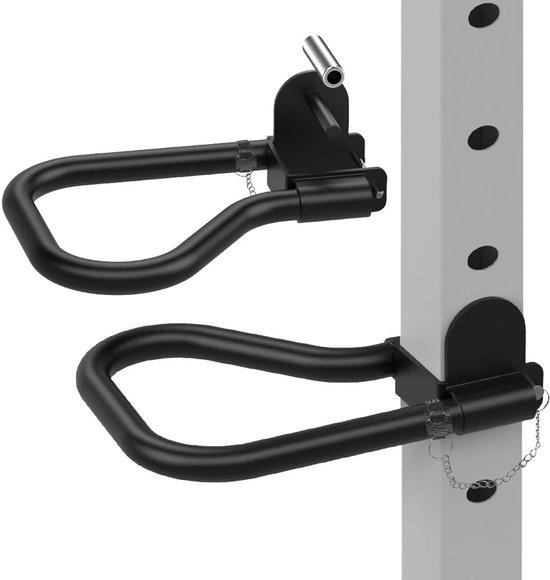 Halterung für Dip-Barren, passend für Squat-Ständer mit 3" x 3" Profil, mit 1" oder 5/8" Aufnahmemöglichkeit - ideal für Krafttraining und Fitness