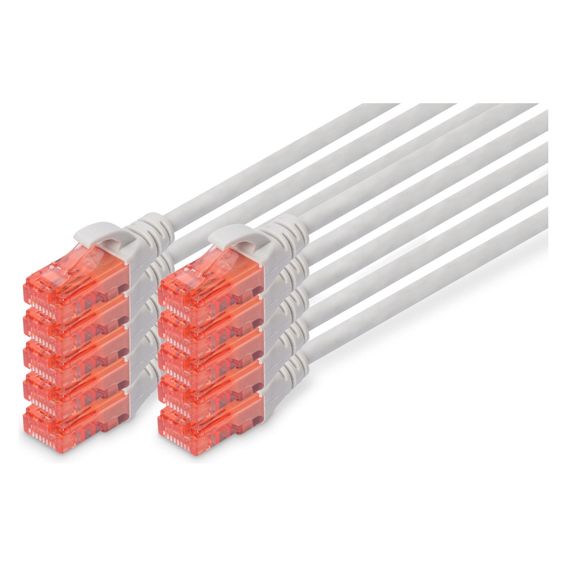 Digitus CAT 6 U/UTP Patchkabel - LSZH, 10 Stück (U/UTP, CAT6, 0.50 m) (DK-1617-005-10)