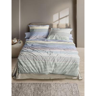 Bettwäsche IRISETTE "Lotus 8578", bunt (sky), B/L: 135cm x 200cm, 1 Stk., 1 Stk., Lyocell, B/L: 80cm x 80cm, 2 Stk., Lyocell, Obermaterial: 100% Lyocell, Bettwäsche, Bettwäsche