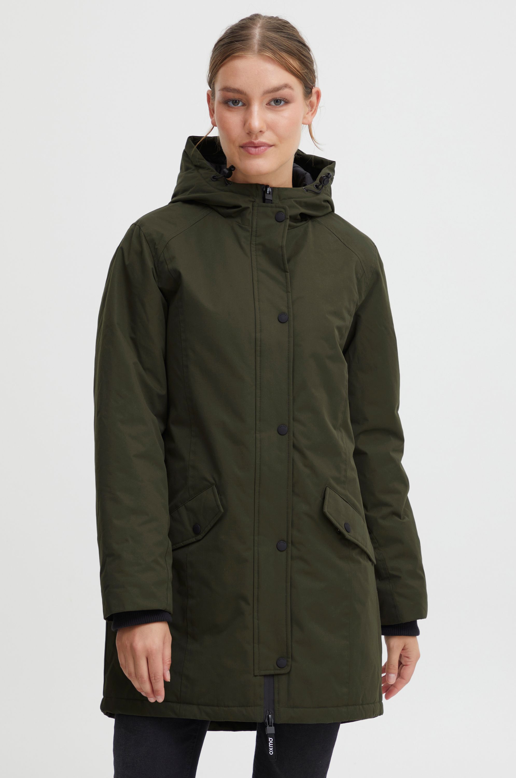 Parka OXMO "Parka OXTamila", Damen, Gr. XL, grün (rosin), Obermaterial: 100% Polyester PES., Mäntel Parka