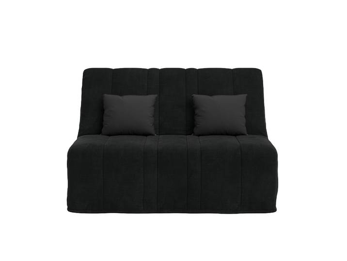 Banquette Convertible Nea Bz \, Couchage 140x190\, Avec 2 Coussins Offerts\, Coton Noir