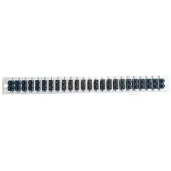EFB Elektronik Bestückte Frontblende mit 24 x SC Duplex Kupplung vertikal, grau, Serverschrank Zubehör, Grau