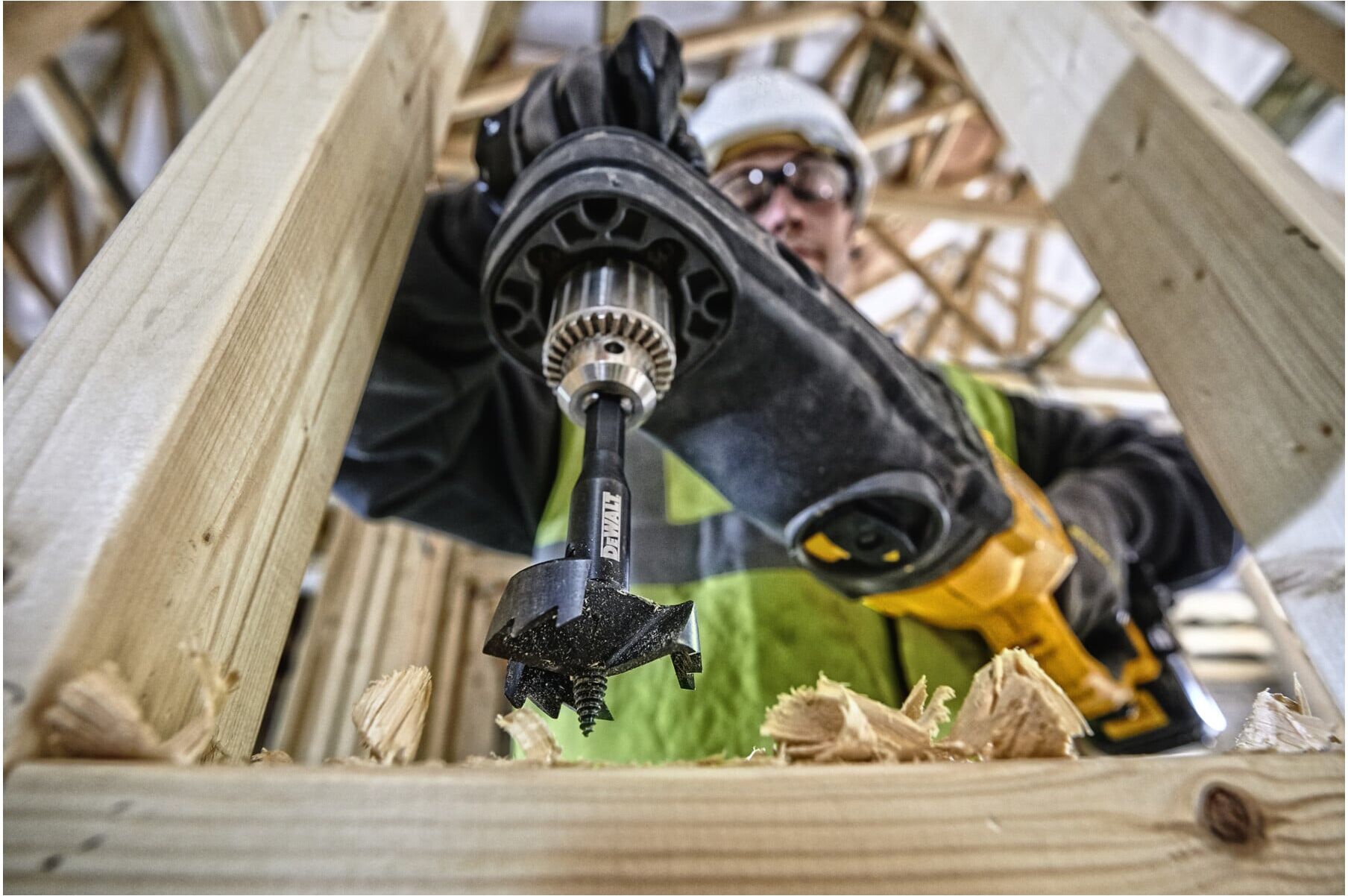 DeWalt DT4582-QZ Rapidbohrer 51 mm für Bohren in Holz oder Kunststoff mit Schnellspannbohrfutter)