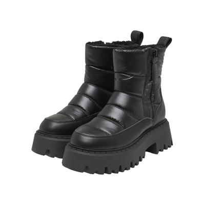 Stiefel BUFFALO "Buffalo ASPEN PUFFER ZIP - VEGAN NYLON", Damen, Gr. 37, schwarz, Kunstfaser, unifarben, Schuhe Stiefel