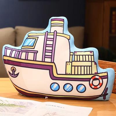 Inspire Curations Cartoon Vehicle Plush Pillow For Kids (Fire Truck, Police Car, Excavator) steamer