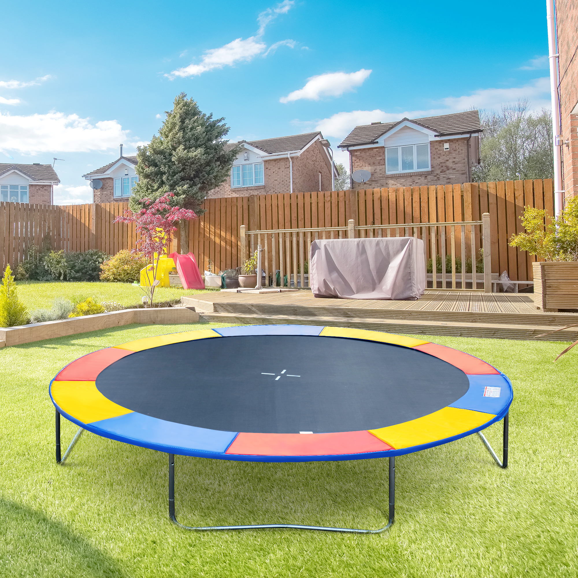 Homcom Copertura Bordo di Protezione per Trampolino Elastico Giaridno in PVC ( Ø244cm ) Aosom