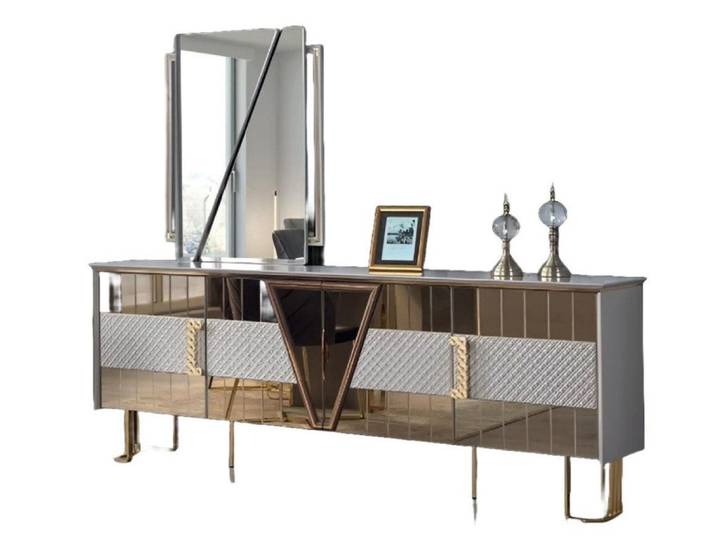 Xlmoebel Sideboard Luxuriöses Esszimmermöbel-Set aus robustem Material mit Spiegel (Sideboard mit Spiegel, Sideboard mit Spiegel), Hergestellt in Europa