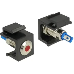 Delock Keystone LED rot 6 V flach, schwarz