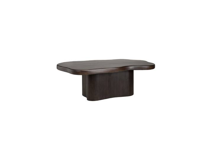 Massivholz Design Esstisch „Sherman“ mit organischer Form, 230 x 139 cm Dunkelbraun Richmond Interiors