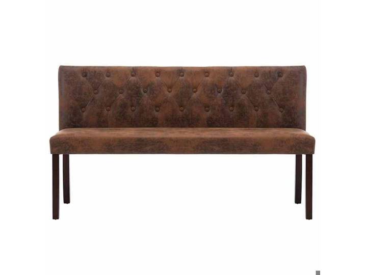 Elégance-Chic Banc - 148 5 cm - Marron - Similicuir daim - 148 5 x 52 x 84 5 cm - Meuble banquette_001527644