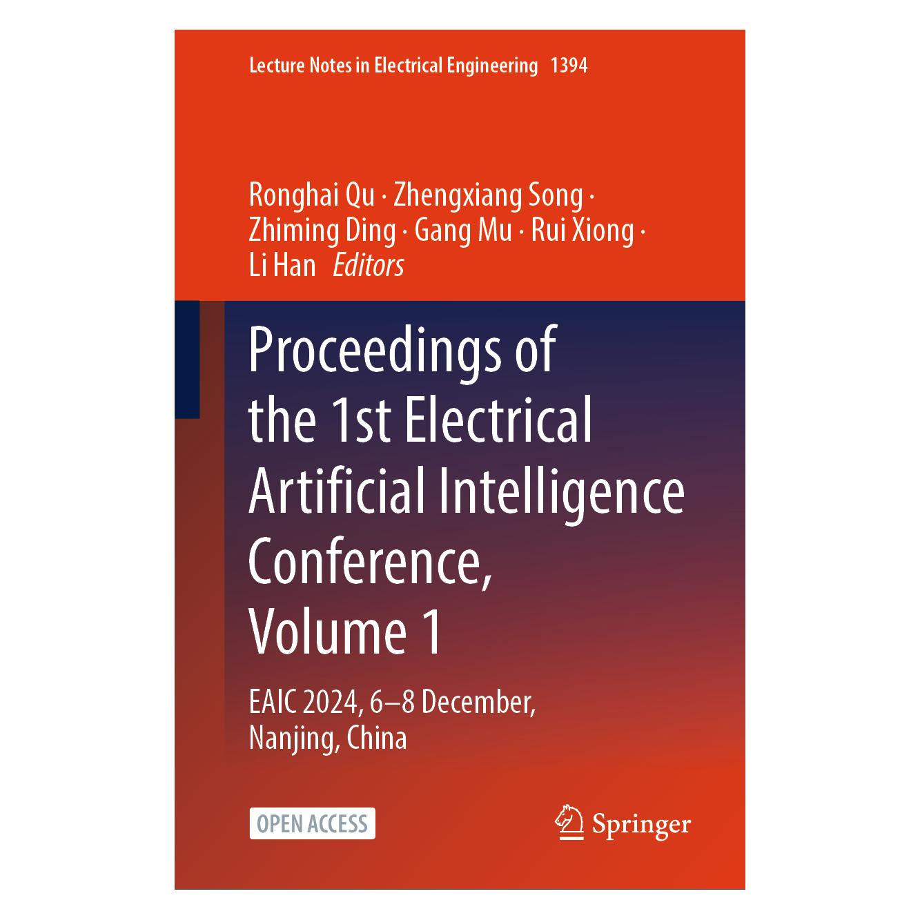 Springer Proceedings of the 1st Electrical Artificial Intelligence Conference, Volume 1 (Englisch, Hardcover, Ding Zhiming, Song Zhengxiang) (63728572)