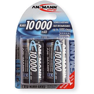 ANSMANN HR20 Nickel-Metall-Hydrid D Mono Akku 9300 mAh 2er Pack