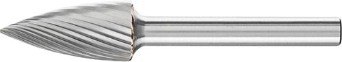 PFERD Hartmetall-Frässtift mit 6-mm-Schaft, Geschossform SPG (Spitzbogen), Zahnung 3