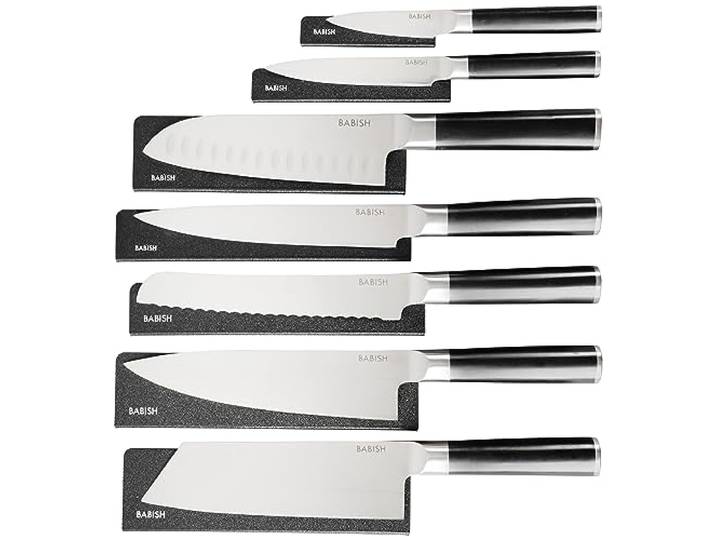 Babish High-Carbon 1.4116 German Steel 14-teiliges Küchenmesser-Set, geschmiedet, mit Klingen