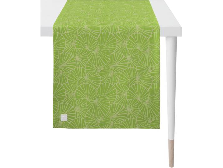 Tischläufer APELT 3961 Outdoor, Sommerdeko, Sommer , grün, B:46cm L:135cm, Polyester, Viskose, Tischdecken, Tischläufer, Jacquardgewebe