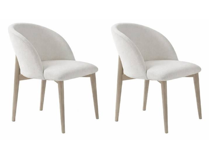 JVmoebel Esszimmerstuhl Weißes Stuhlset: 2 gepolsterte Stühle für Esszimmer/Küche, Made in Europa