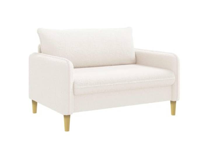 HFXHIJXQ XXL Sessel Creme Bouclé Polstersessel Modern 128x84x89 cm Bequemer Loungesessel mit weicher Schaumstoffpolsterung und breiter Sitzfläche für gemütliche Stunden im Schlafzimmer.