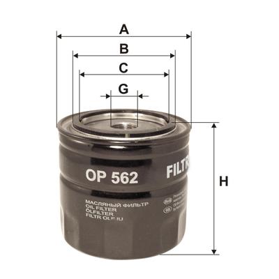 FILTRON Ölfilter op562 109mm
