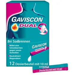 GAVISCON Dual Suspension mit Zweifachwirkung gegen Sodbrennen (12x10 ml) 12X10 ml