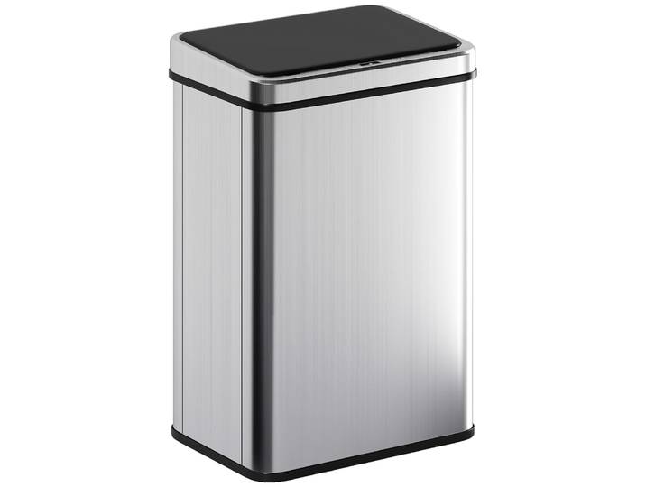 Poubelle cuisine automatique 40l acier inoxydable argent