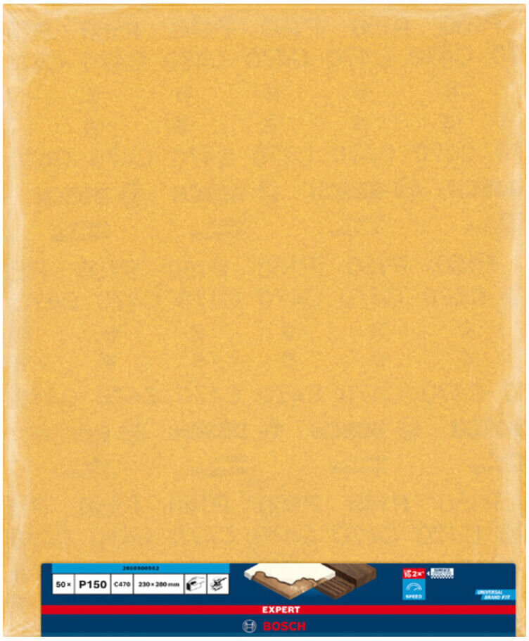 Bosch EXPERT C470 Schleifpapier zum Handschleifen 230 x 280mm G 150 für Handschleifen (2608900962)