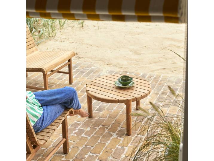 Garten-Couchtisch aus massivem, recyceltem Teakholz Hélen - Natur - Teak