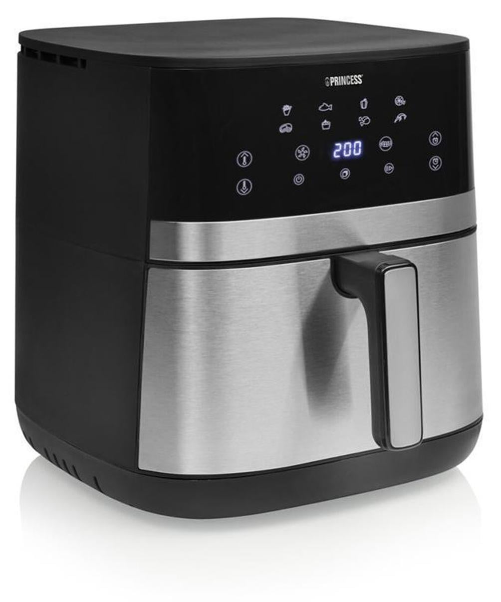 Princess 182474 Heteluchtfriteuse, 7 liter, Zwart, Roestvrij staal