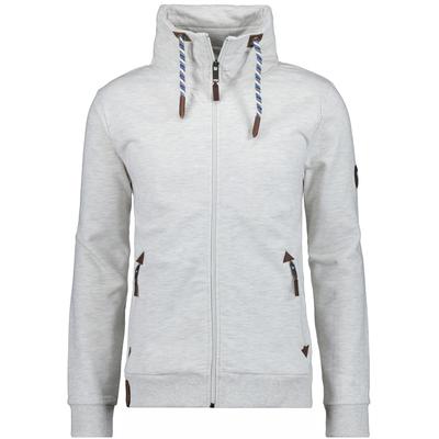 Sweatjacke RAGMAN, Herren, Gr. XXL (54/56), grau (grau, melange), delete-me, regular fit, Sweatjacken Sweatjacke