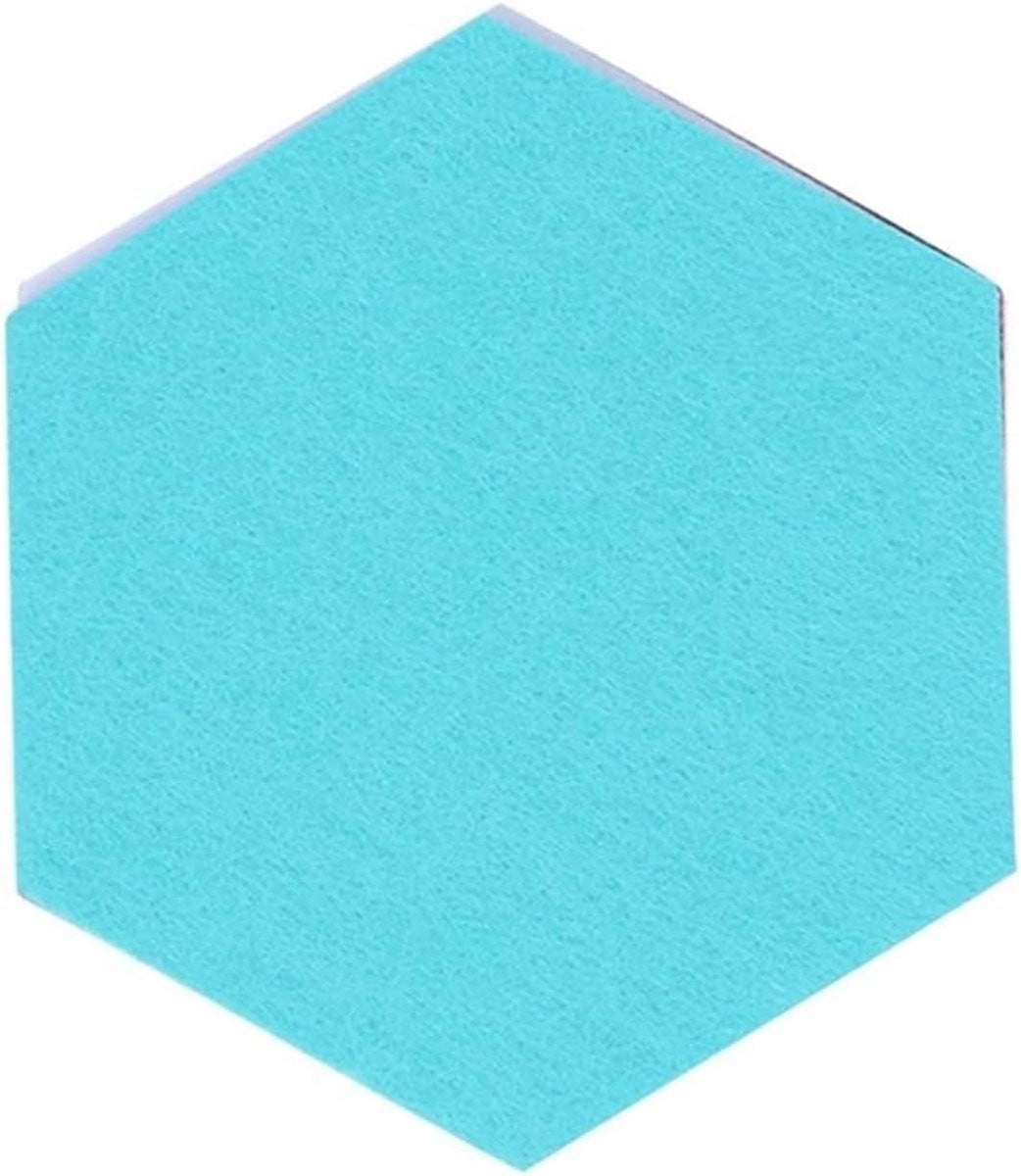 Vilt Fotowand - Zeshoekige Panel - Blauw - 20 Stuks