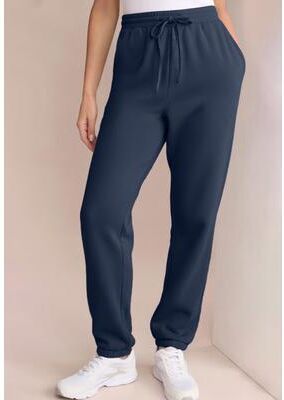 Plus Size Women's Comfort+ Fleece Slim Leg Jogger by Roaman's in Navy (Size 5X)