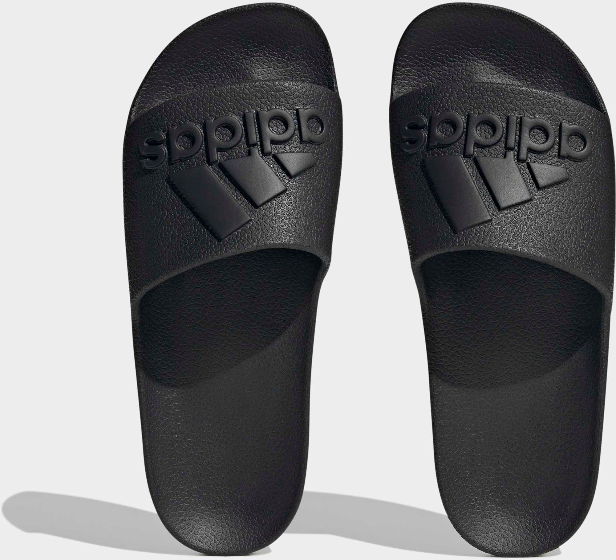 Badesandale ADIDAS SPORTSWEAR "ADILETTE AQUA", Damen, Gr. 39, schwarz (core schwarz, core schwarz, core schwarz), Synthetik, Schuhe Badesandale, Badelatschen