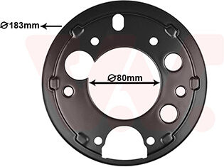 Van Wezel Abdeckblech, Bremstrommel 3076373 Hinterachse Links Für Mercedes Vw