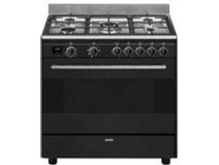 Cuisinière gaz Smeg BG91MB2 5 foyers noir mat