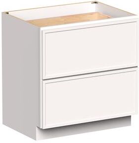 CASAINC RTA Kitchen Base Cabinet, 2-Drawer Cabinet with Solid Wood Frame, Soft-Close Slides, UV Finish, Low-VOC, 30-36 in. W