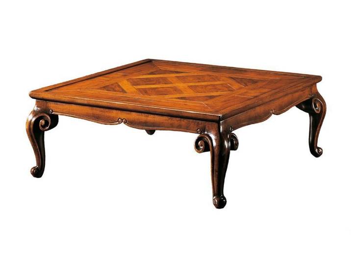JVmoebel Couchtisch Eleganter Quadrat Tisch aus Holz in Braun im Art déco-Stil (Packung, 1-St., Couchtisch), Made in Europa