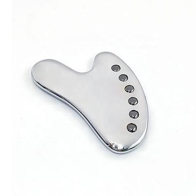 Magnetisches Gua-Sha-Werkzeug, Schaber aus Edelstahl, Gesichtsmassage, Facelift, Hautstraffung, kühlende Metallkontur, reduziert Schwellungen